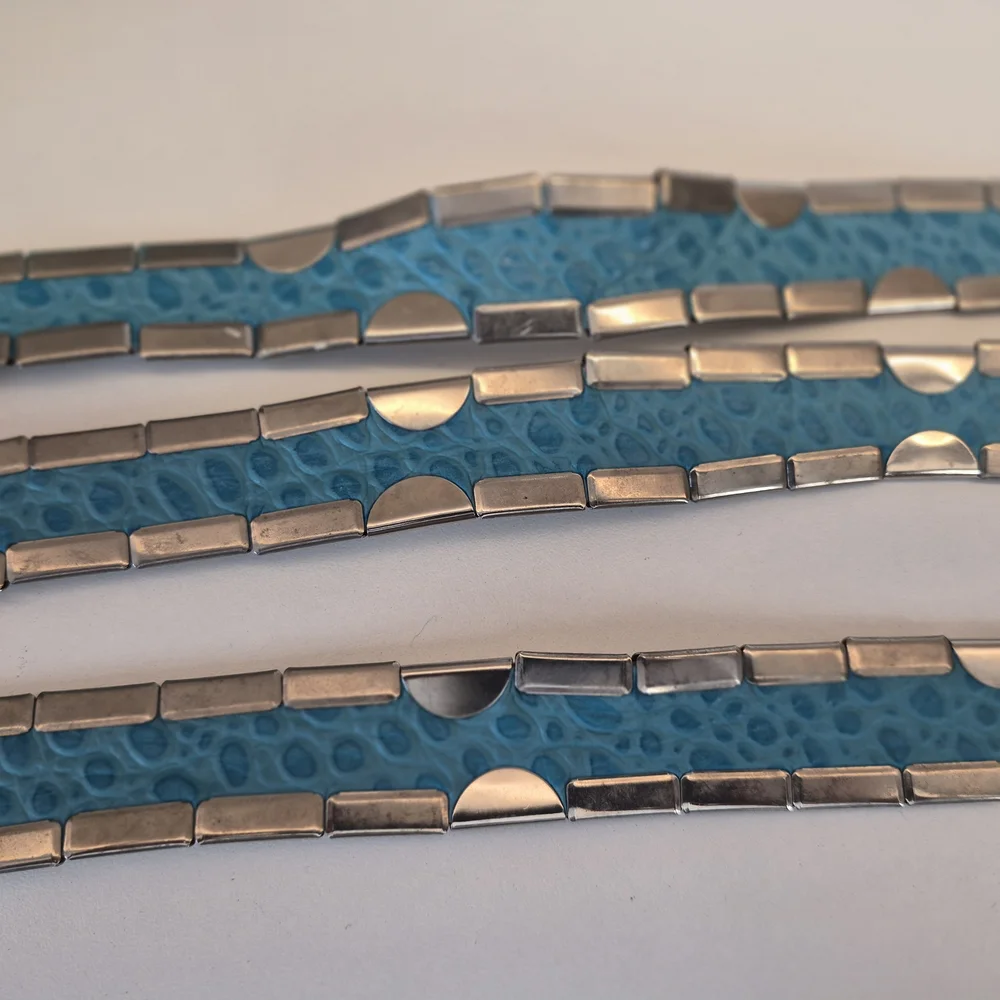 Vintage Silver and Turquoise Women's Belt - Picture 5 of 7